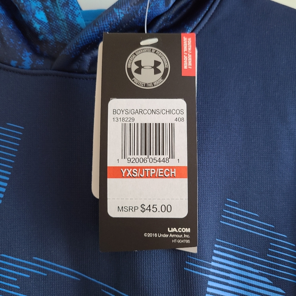 Under Armour Boys fleece Hoodie size 4/5 - Picture 7 of 12